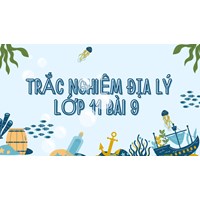 Đề thi trắc nghiệm Địa lý 11 Bài 9 Chân trời sáng tạo, Cánh diều, KNTT