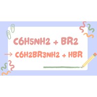 C6H5NH2 + Br2 → C6H3Br3NH2 + HBr - Phản ứng Anilin + Br2