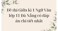 Đề thi Giữa kì 1 Ngữ Văn lớp 11 Đà Nẵng có đáp án chi tiết nhất