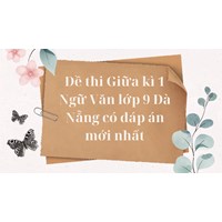 Đề thi Giữa kì 1 Ngữ Văn lớp 9 Đà Nẵng có đáp án mới nhất