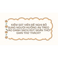 Kiểm sát viên đề nghị bổ sung người hưởng án treo vào danh sách rút ngắn thời gian thử thách?