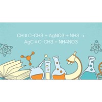 Phương trình CH≡C–CH3 + AgNO3 + NH3 → AgC≡C–CH3 + NH4NO3