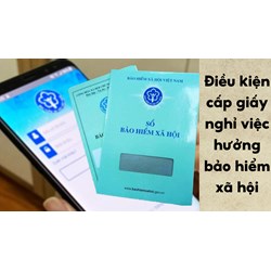 Điều kiện cấp giấy nghỉ việc hưởng bảo hiểm xã hội như thế nào?