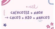 Phương trình hoá học Ca(HCO3)2 + NaOH → CaCO3 ↓ + H2O + NaHCO3