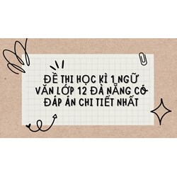 Đề thi Học kì 1 Ngữ Văn lớp 12 Đà Nẵng có đáp án chi tiết nhất