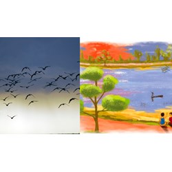 Kể lại sự việc bầy chim chìa vôi bay lên khỏi bãi sông siêu hay