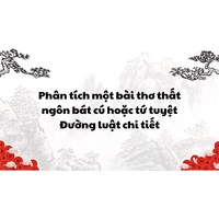 Phân tích một bài thơ thất ngôn bát cú hoặc tứ tuyệt Đường luật chi tiết