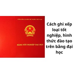 Cách ghi xếp loại tốt nghiệp, hình thức đào tạo trên bằng đại học