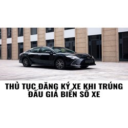 Thủ tục đăng ký xe khi trúng đấu giá biển số xe làm thế nào?