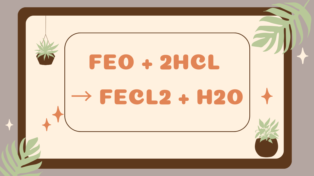 FeO + HCl → FeCl2 + H2O | Phương trình hoá học FeO ra FeCl2