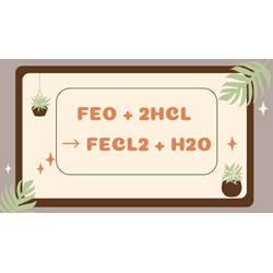 FeO + HCl → FeCl2 + H2O | Phương trình hoá học FeO ra FeCl2