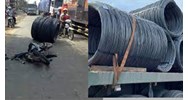 Mức phạt xe tải chở sắt thép gây mất an toàn giao thông