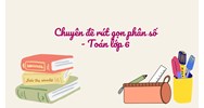 Chuyên đề rút gọn phân số - Toán lớp 6