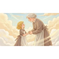Tưởng tượng về cảnh cô bé bán diêm gặp lại người bà trên thiên đường