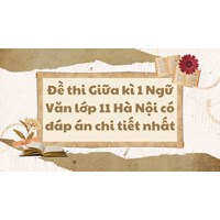 Đề thi Giữa kì 1 Ngữ Văn lớp 11 Hà Nội có đáp án chi tiết nhất