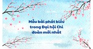 Mẫu bài phát biểu trong Đại hội Chi đoàn mới nhất