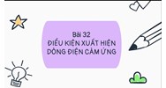 Điều kiện xuất hiện dòng điện cảm ứng là gì?