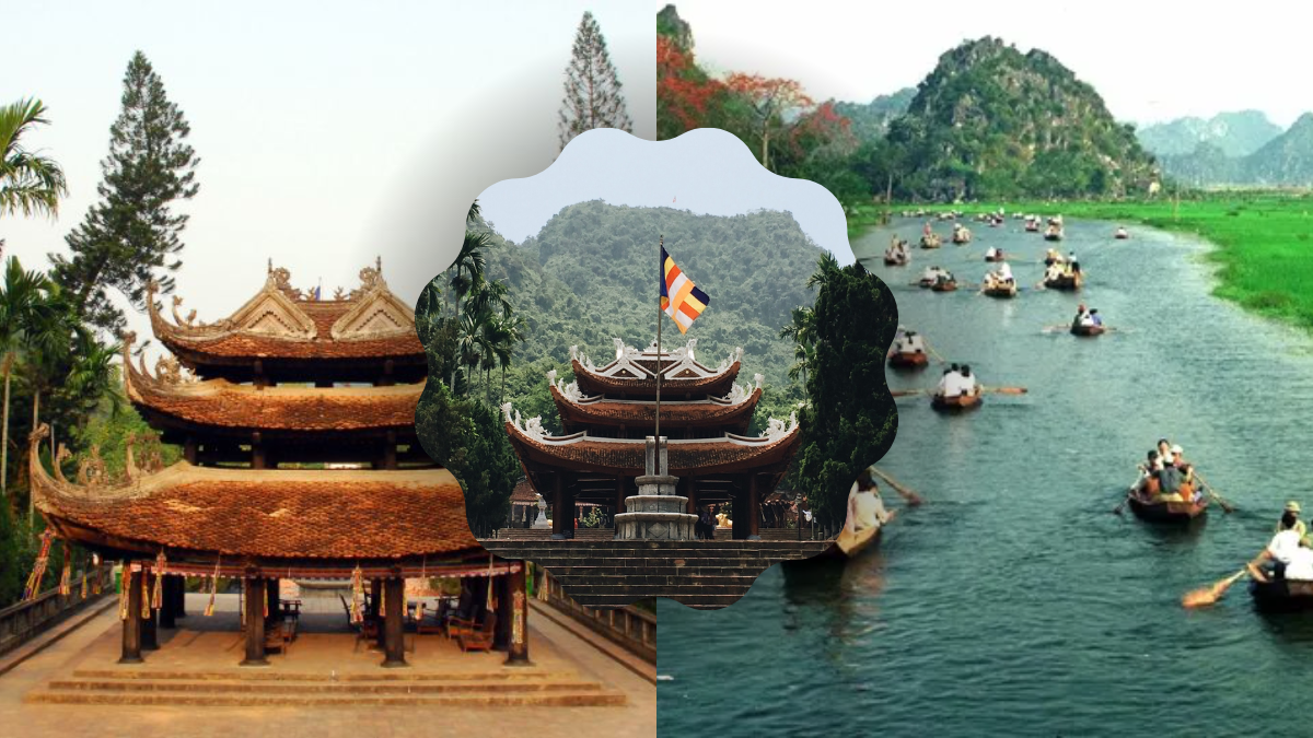TOÀN CẢNH CHÙA HƯƠNG HIỆN RA HUYỀN ẢO GIỮA NÚI RỪNG BAO QUANH