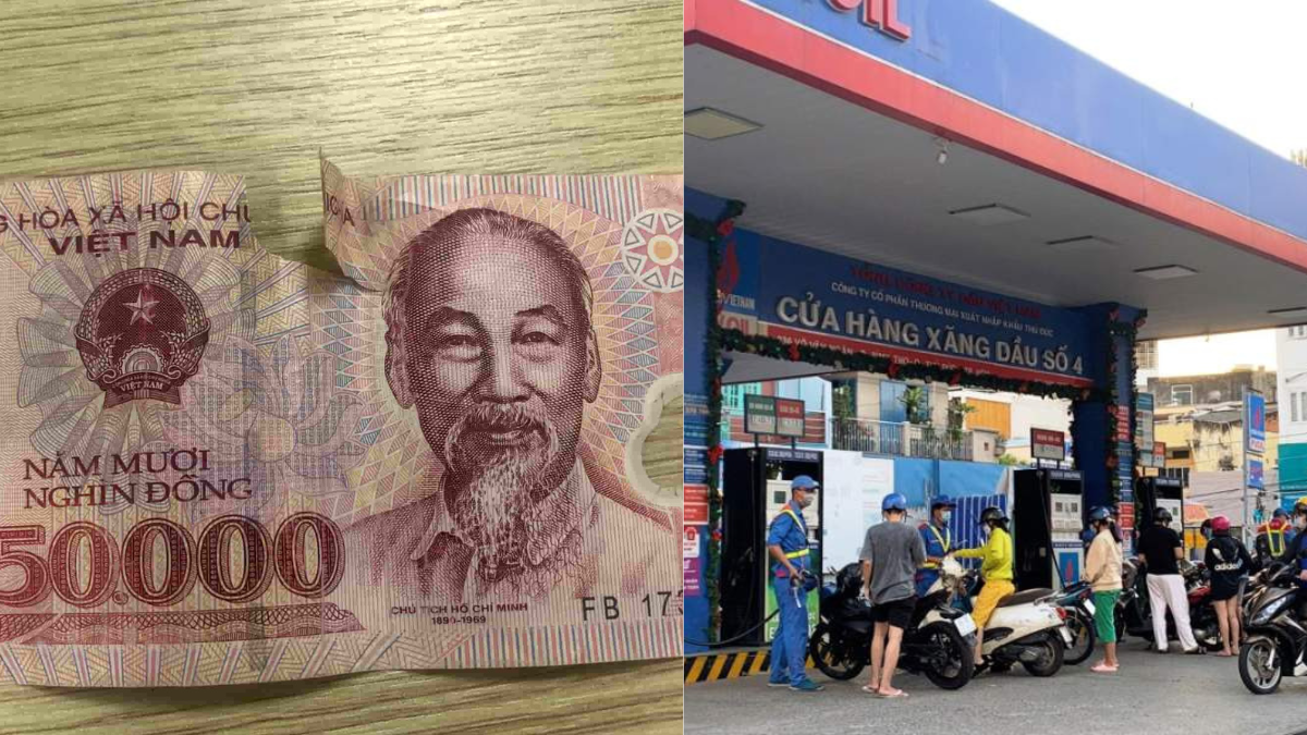 Đổi tiền rách ở cây xăng có được hay không?