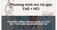 Phương trình ion rút gọn FeS + HCl như thế nào?