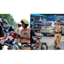Cảnh sát giao thông đi xe biển trắng có được dừng xe xử phạt?