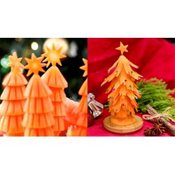 Cách cắt tỉa củ quả, tạo hình cây thông Noel trang trí món ăn Giáng sinh