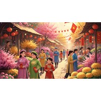 Tả cảnh chợ hoa ngày tết quê em chọn lọc hay nhất
