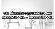 Cân bằng phương trình hoá học CH3COOH + Na → CH3COONa + H2