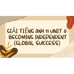 Giải Tiếng Anh 11 Unit 8: Becoming independent (Global Success)