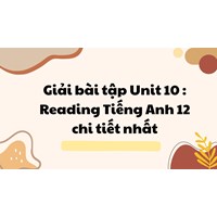 Giải bài tập Unit 10 : Reading Tiếng Anh 12 chi tiết nhất