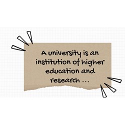 A university is an institution of higher education and research ...