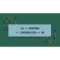 Cân bằng phương trình hoá học Zn + CH3COOH → (CH3COO)2Zn + H2