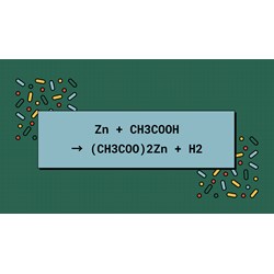 Cân bằng phương trình hoá học Zn + CH3COOH → (CH3COO)2Zn + H2