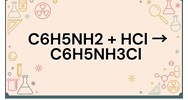 Cân bằng phản ứng hoá học C6H5NH2 + HCl → C6H5NH3Cl