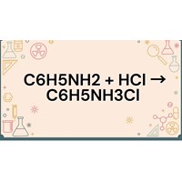 Cân bằng phản ứng hoá học C6H5NH2 + HCl → C6H5NH3Cl