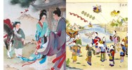 Đóng vai Thúy Kiều kể về buổi đi chơi cùng các em nhân tiết Thanh minh