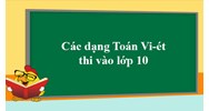 Chuyên đề vi-et luyện thi vào lớp 10 môn toán đầy đủ nhất