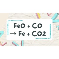 Phản ứng FeO + CO →	Fe + CO2 ↑ | FeO ra Fe | CO ra CO2