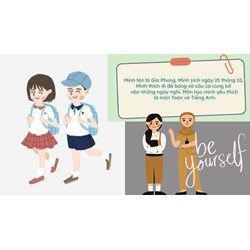 Viết đoạn văn giới thiệu bản thân vào một tấm thẻ rồi trang trí thật đẹp