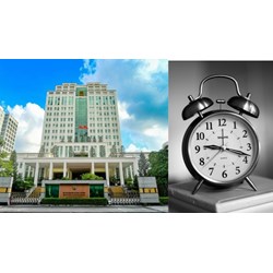 Thời gian làm việc tại trụ sở Bộ Tài nguyên và Môi trường