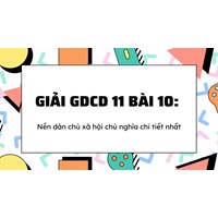 Giải GDCD 11 Bài 10: Nền dân chủ xã hội chủ nghĩa chi tiết nhất