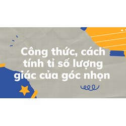 Công thức, cách tính tỉ số lượng giác của góc nhọn dễ hiểu nhất