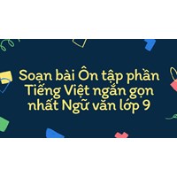 Soạn bài Ôn tập phần Tiếng Việt ngắn gọn nhất Ngữ văn lớp 9