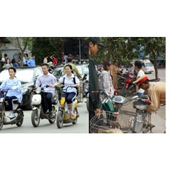 Điều khiển xe đạp điện rượt đuổi nhau trên đường có bị tịch thu xe không?