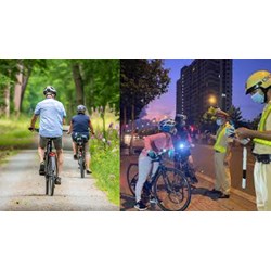 Đi xe đạp vào buổi tối không có đèn chiếu sáng bị phạt không?