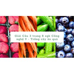 Giải Câu 3 trang 8 sgk Công nghệ 9 - Trồng cây ăn quả