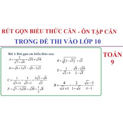 Giải Toán 9 Bài 8: Rút gọn biểu thức chứa căn thức bậc hai