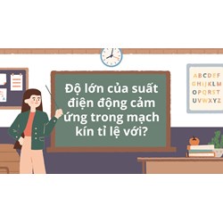 Độ lớn của suất điện động cảm ứng trong mạch kín tỉ lệ với?