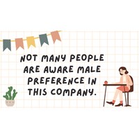 Not many people are aware male preference in this company.