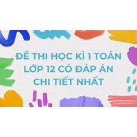 Đề thi Học kì 1 Toán lớp 12 có đáp án chi tiết nhất